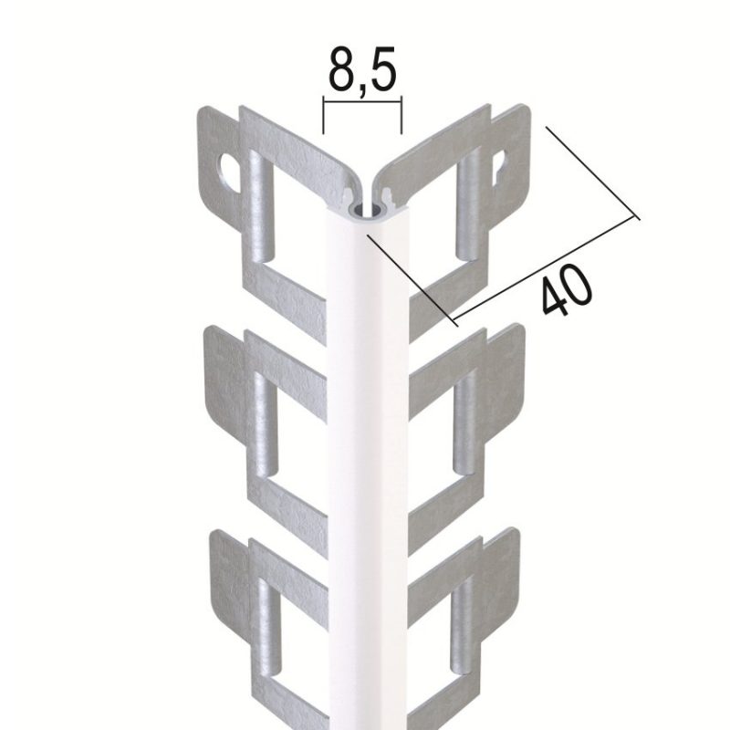 Cantonera / Angular Acero galvanizado + PVC Blanco o Color